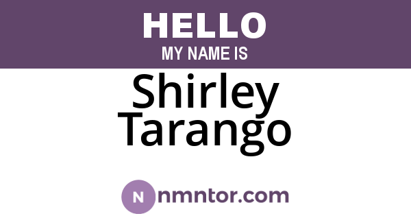 Shirley Tarango