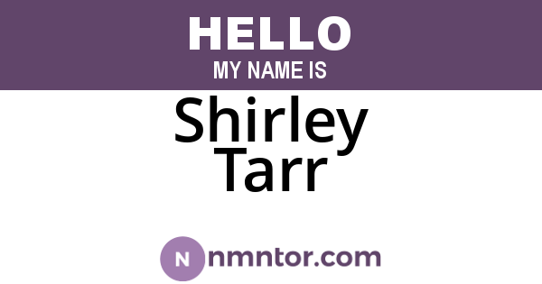 Shirley Tarr