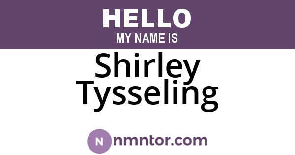 Shirley Tysseling