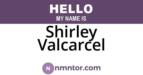 Shirley Valcarcel
