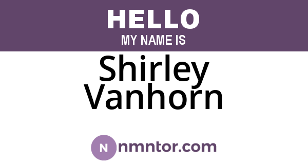 Shirley Vanhorn
