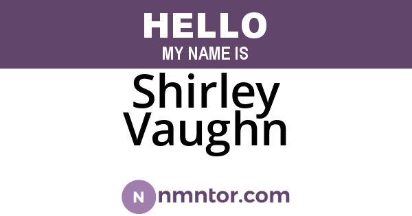 Shirley Vaughn