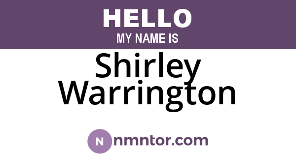 Shirley Warrington