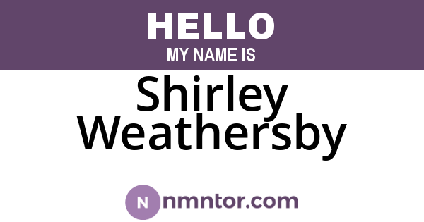 Shirley Weathersby