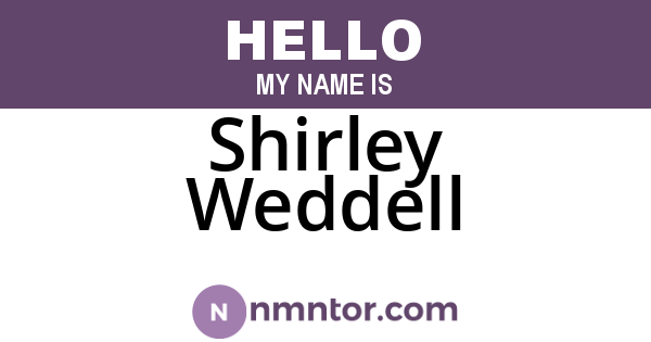 Shirley Weddell