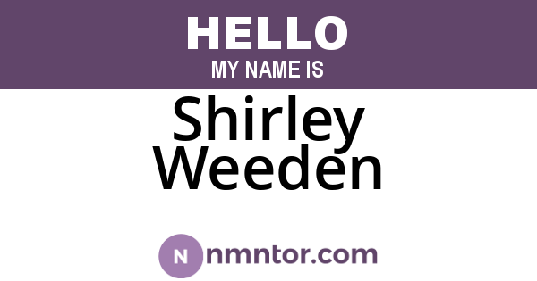 Shirley Weeden