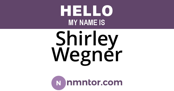 Shirley Wegner