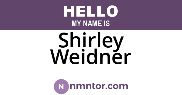 Shirley Weidner