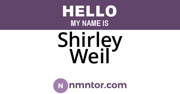 Shirley Weil