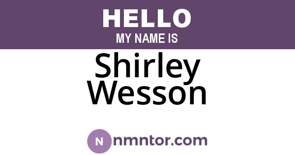 Shirley Wesson