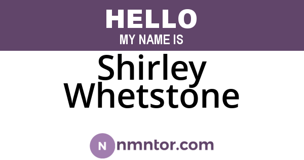 Shirley Whetstone