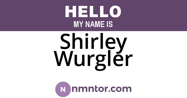 Shirley Wurgler