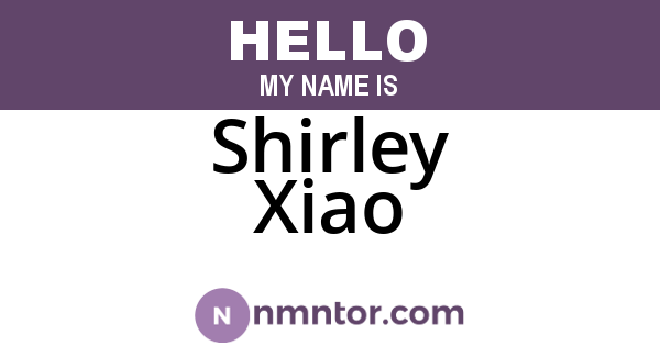 Shirley Xiao