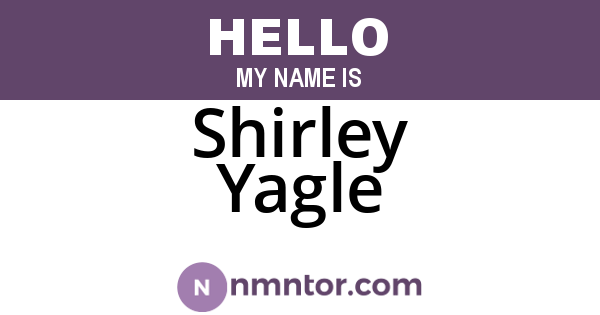 Shirley Yagle
