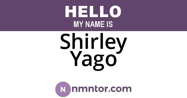 Shirley Yago