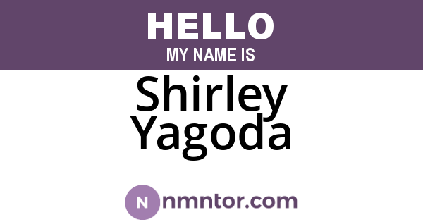 Shirley Yagoda