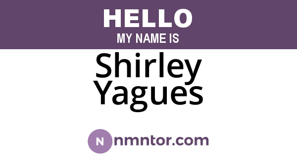 Shirley Yagues
