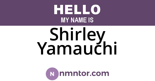 Shirley Yamauchi