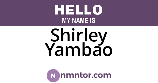 Shirley Yambao