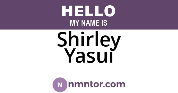 Shirley Yasui