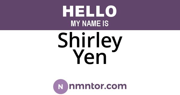 Shirley Yen