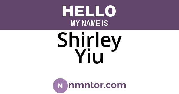 Shirley Yiu