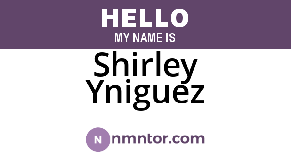 Shirley Yniguez