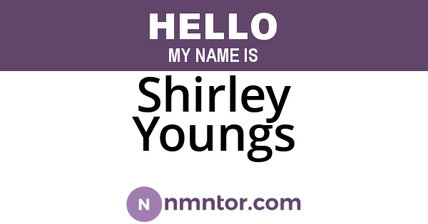 Shirley Youngs