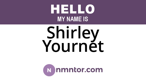 Shirley Yournet