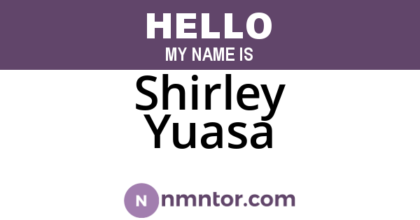 Shirley Yuasa