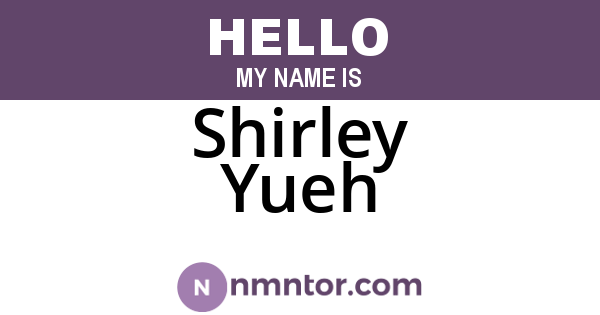 Shirley Yueh