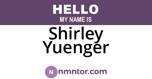 Shirley Yuenger
