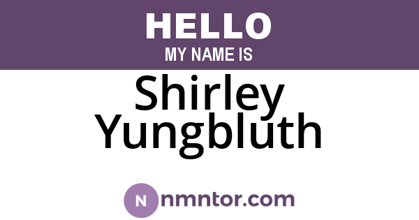 Shirley Yungbluth