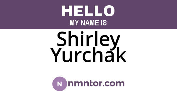 Shirley Yurchak