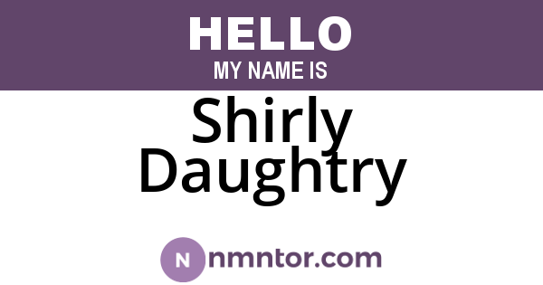 Shirly Daughtry
