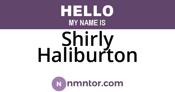 Shirly Haliburton