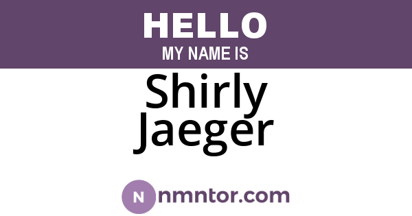 Shirly Jaeger