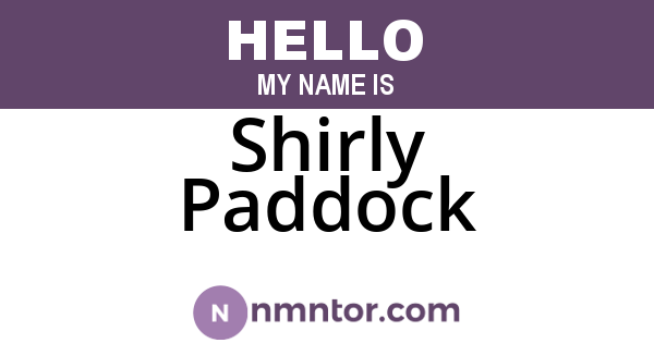 Shirly Paddock