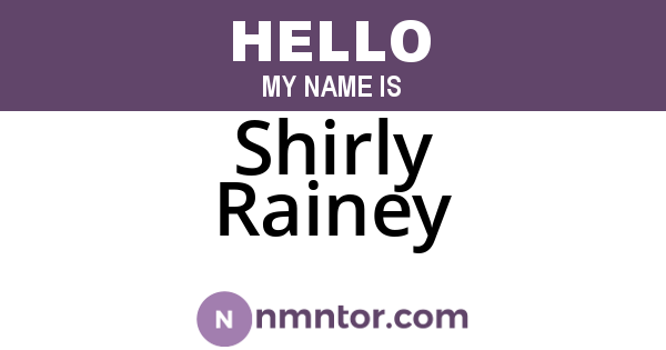 Shirly Rainey