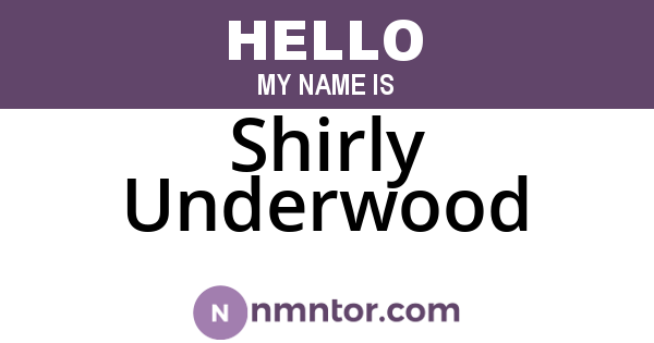 Shirly Underwood