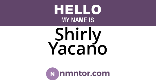 Shirly Yacano