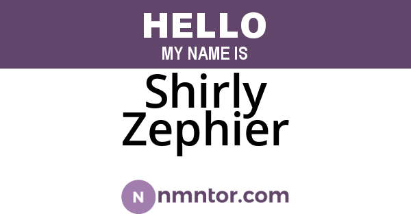 Shirly Zephier