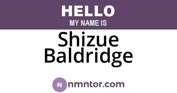 Shizue Baldridge