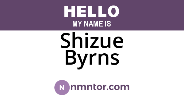 Shizue Byrns