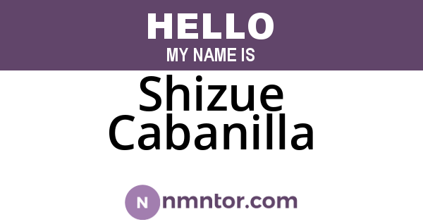 Shizue Cabanilla