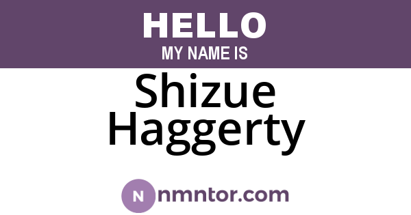 Shizue Haggerty