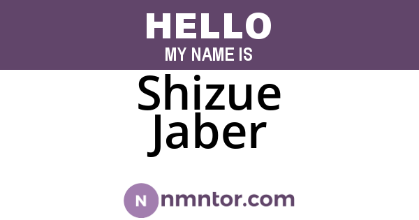 Shizue Jaber