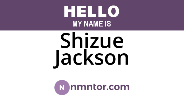 Shizue Jackson