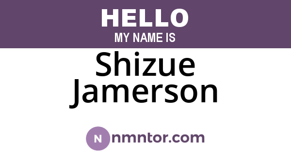 Shizue Jamerson
