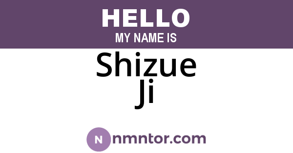 Shizue Ji